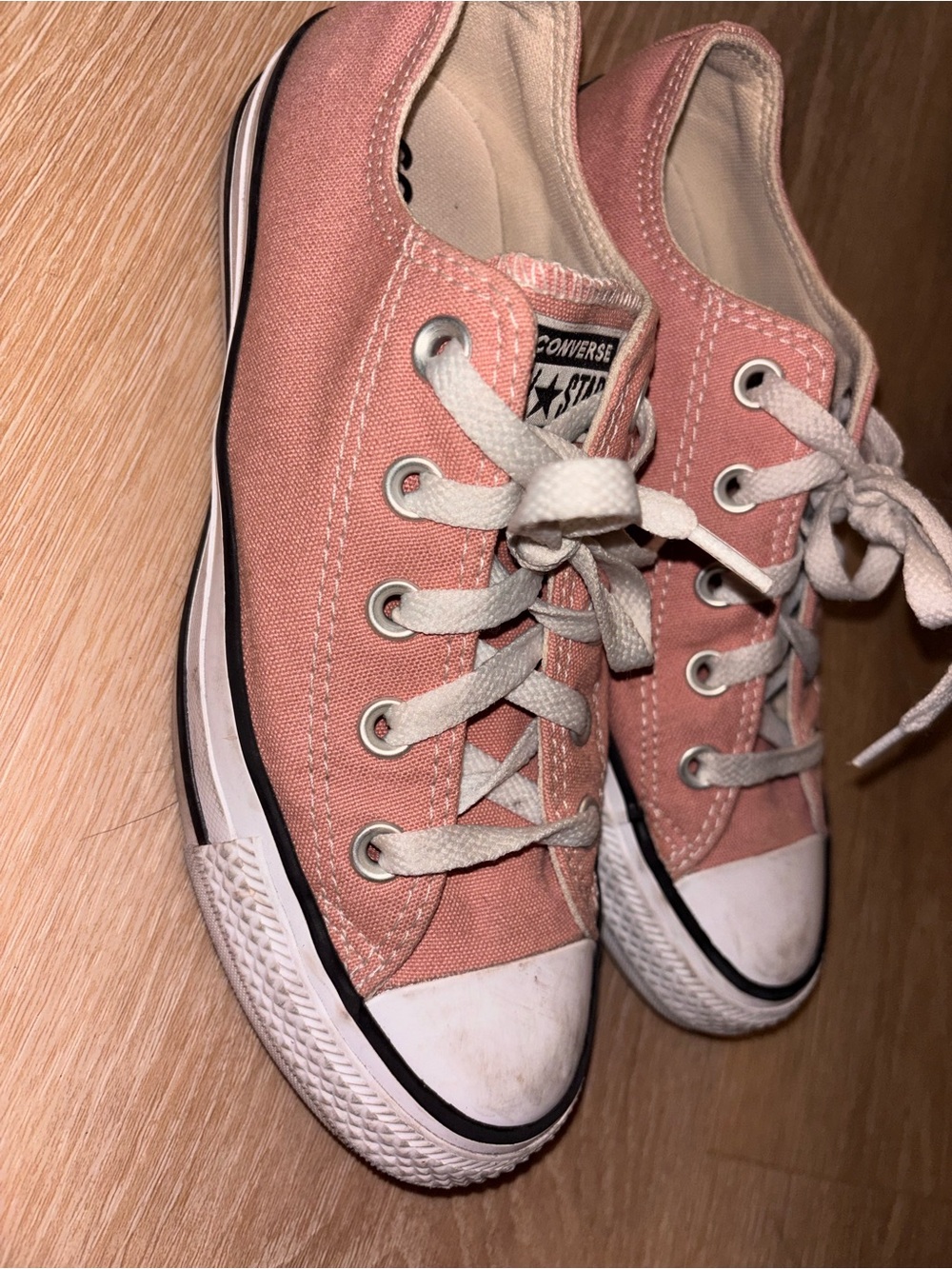 Converse Low Top Sneakers - Dusty Pink with White Accents